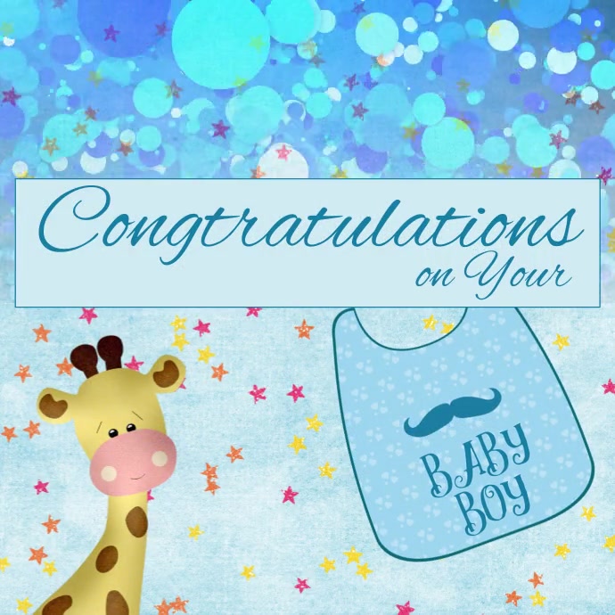 Congratulations Baby Boy Template PosterMyWall