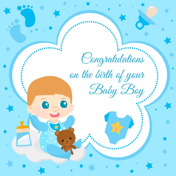 Congratulations Baby Boy Template PosterMyWall
