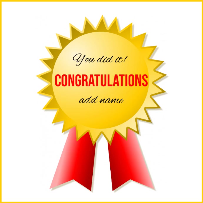 Congratulations, Success Wpis na Instagrama template