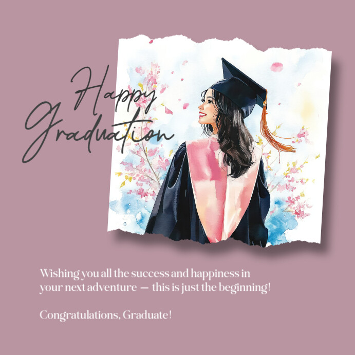 Congratulations and happy graduation for instagram post template ...