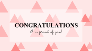 White Congratulations Message Digital Display Template