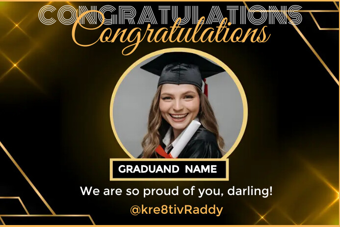 Congratulations Card Modelo | PosterMyWall
