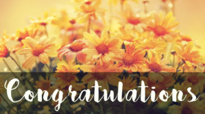 Orange CONGRATULATIONS CARD Digital Display Template