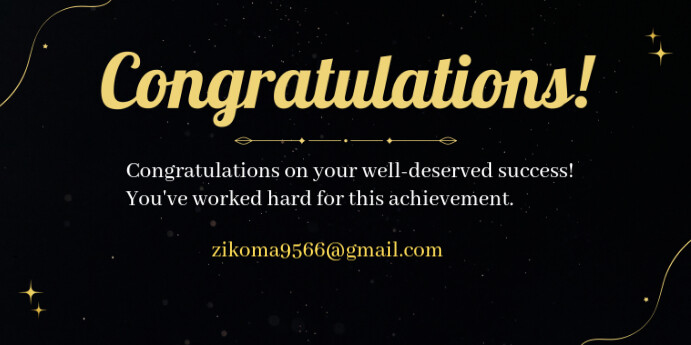 Congratulations template