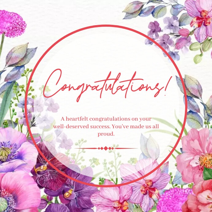 1 Congratulations Plantilla de congratulations | PosterMyWall
