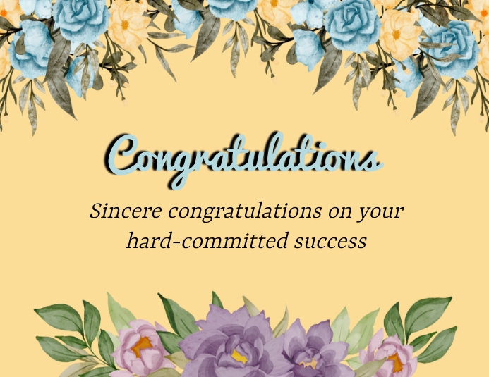 1 Congratulations Congratulations Template | PosterMyWall