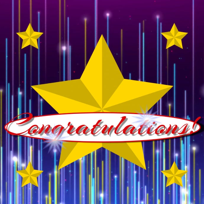 Congratulations Quadrat (1:1) template