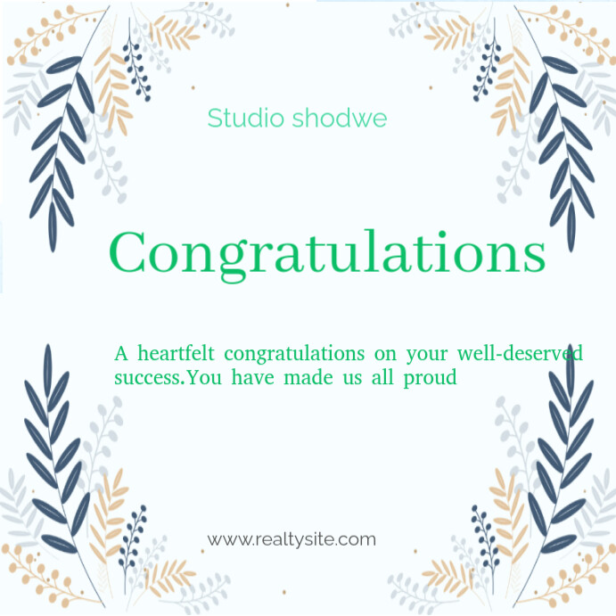 Copy of Congratulations | PosterMyWall