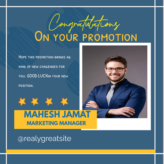 Congratulatory Posts. Sample Congratulations Template | PosterMyWall