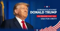 Congratulations Donald Trump President USA Flyer Facebook Ad template