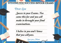 CONGRATULATIONS EXAM BEST WISH SUCCESS CARD A5 template