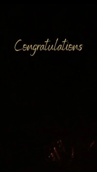 Congratulations fireworks instagram story template