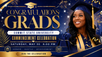 Congratulations Grads Commencement Banner 2026 Miniatura di YouTube template