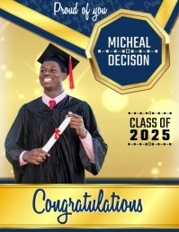 Congratulations GraDuate, congrats Flyer (US Letter) template