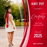 Congratulations graduate Instagram Post template