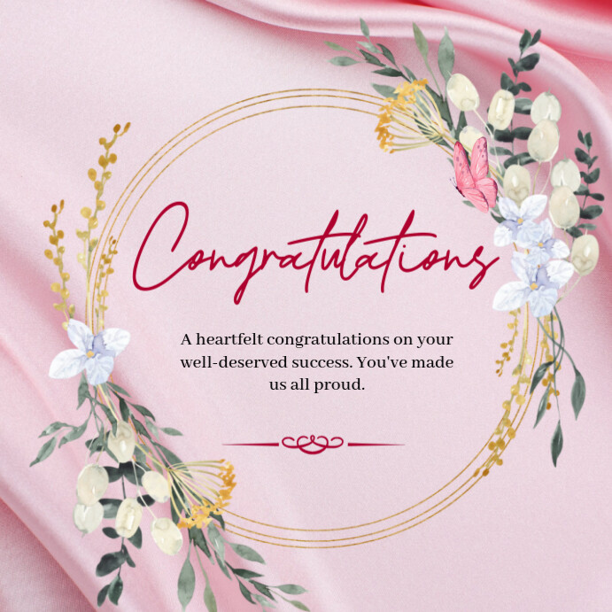 congratulations instagram post เทมเพลต | PosterMyWall