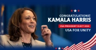 Congratulations Kamala Harris President USA Flyer Facebook Ad template