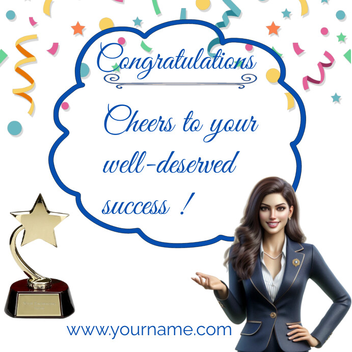 Congratulations Post Examples Congratulations Message Template | PosterMyWall
