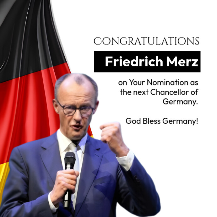 Congratulations Germany Congratulations New German Chancellor Template | PosterMyWall