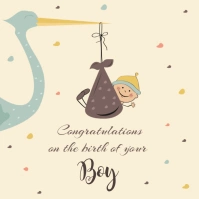 Cartes De Félicitations Naissance Bébé Garçon - Hallmark - Poinçon Mignon - Neuf