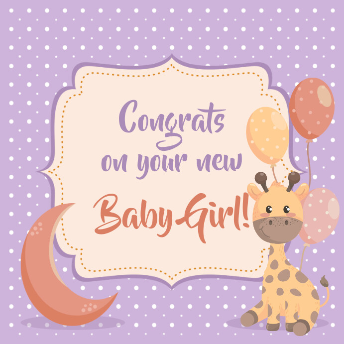 Congratulations Its A Girl Card