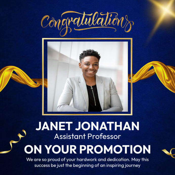 Program Promotion Post Congratulations on your promotion Template | PosterMyWall