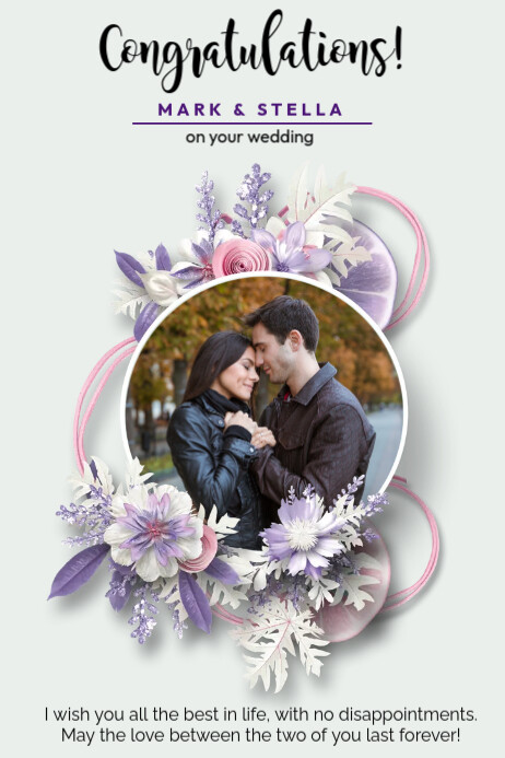 Congratulations on your wedding Cartaz template