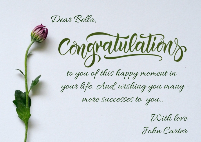 Post Card Congratulations congratulations post card template | PosterMyWall