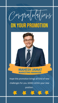 Congratulations Promotion Note Congratulations on your promotion Template | PosterMyWall