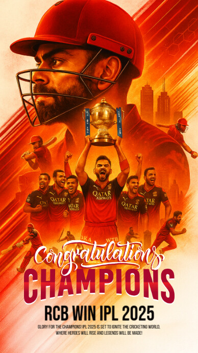 Congratulations RCB Instagram-verhaal template