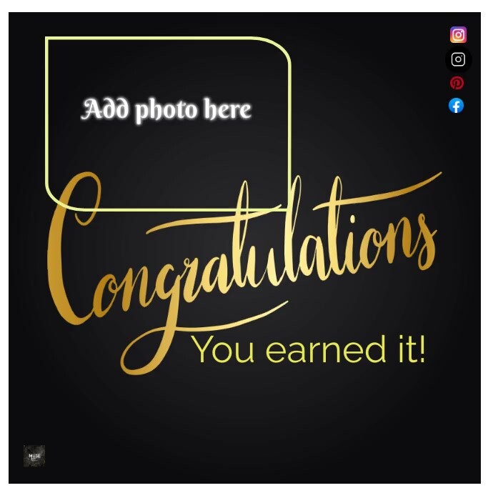 Congratulatory Posts. Sample congratulations Template with photo | PosterMyWall