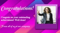 Congratulations video message with picture Affichage numérique (16:9) template