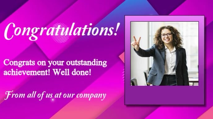 Congratulations video message with picture Template | PosterMyWall