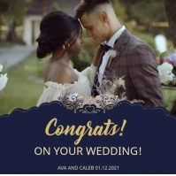 Congratulations wedding wish Instagram 帖子 template