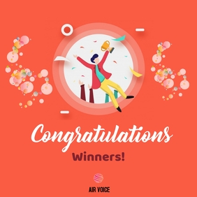 Congratulations Winners! Instagram Post template