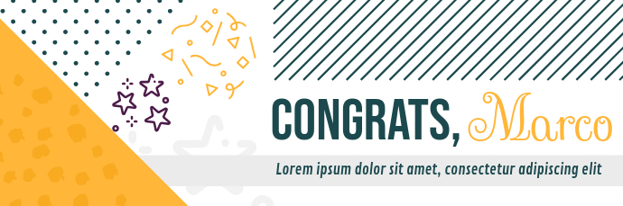 Congratulatory Email Header Nagłówek wiadomości e-mail template