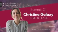 Congress Speaker Coach Mentor Seminar Summit Video copertina Facebook (16:9) template