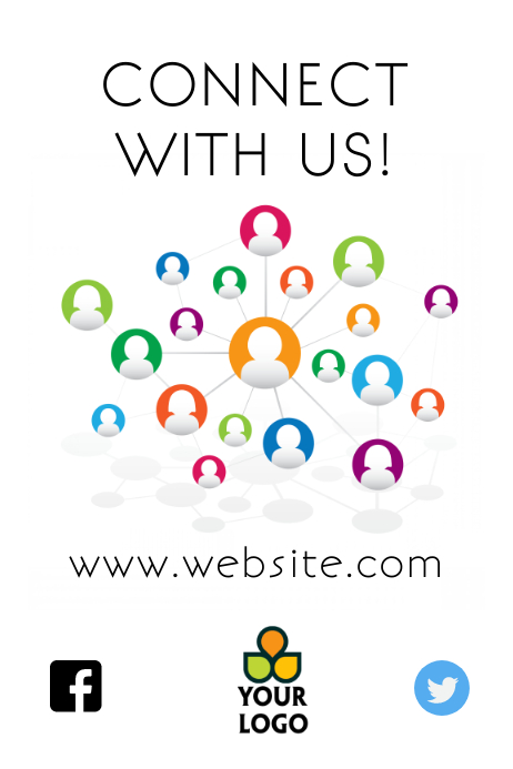 Connect with Us Social Media Poster Template PosterMyWall Connect with Us Social Media Poster Template PosterMyWall