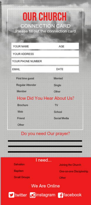 Connection Card Template | PosterMyWall
