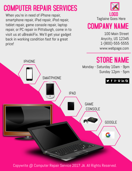 Copy of Conputer Repair | PosterMyWall