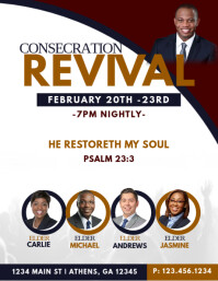 Consecration Revival Flyer (US Letter) template