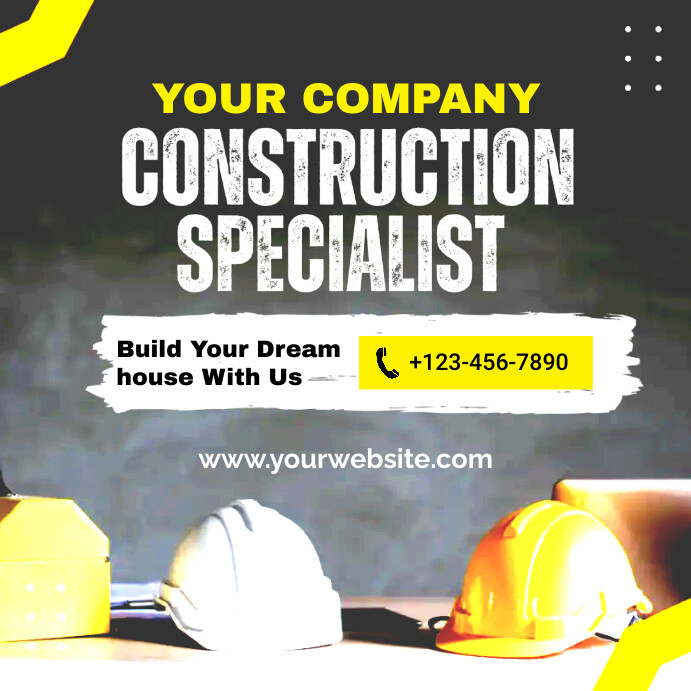 Consrtuction Post Instagram template