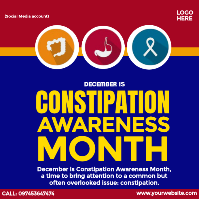 Copy of Constipation Awareness Month | PosterMyWall