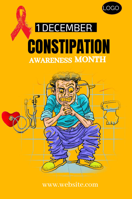 Constipation awareness poster template | PosterMyWall