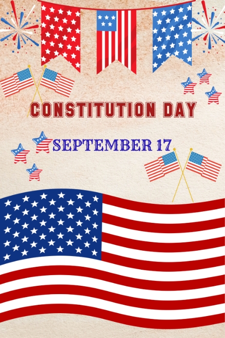 Constitution day Cartaz template