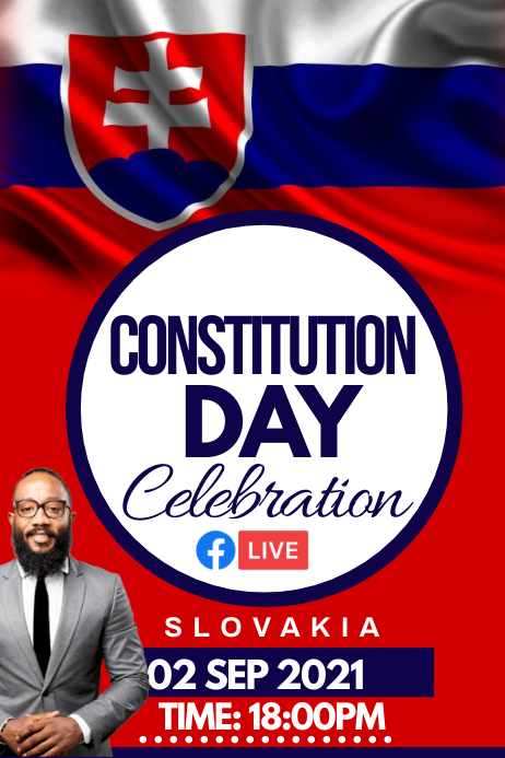 constitutional day Poster template