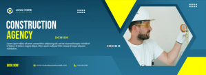 Turchese construction agency Facebook-coverfoto Template