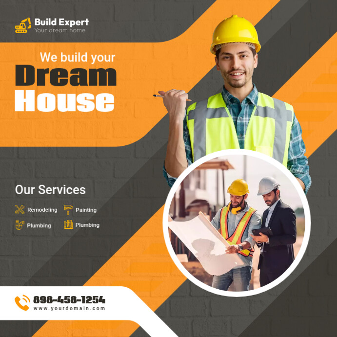 Construction and social media post template | PosterMyWall