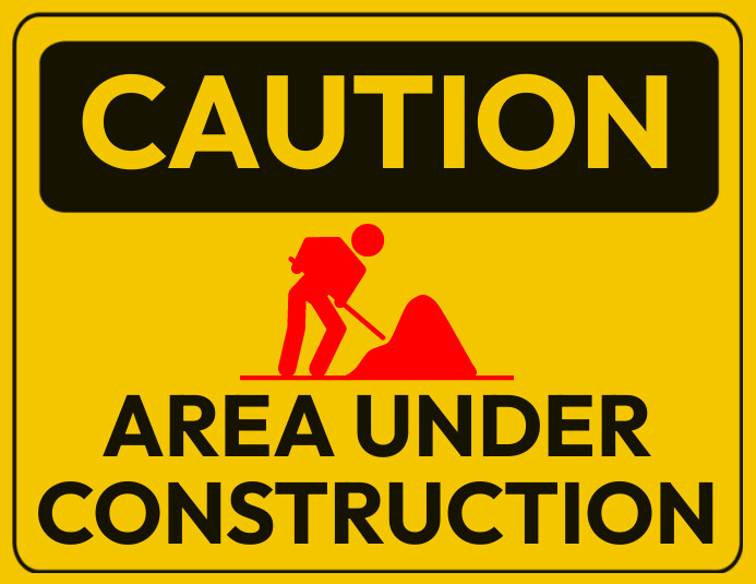 Plantilla de construction area sign board | PosterMyWall