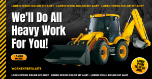 CONSTRUCTION BANNER Isithombe Esabiwe ku-Facebook template